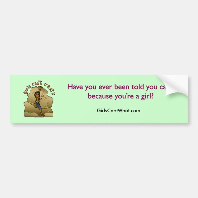 Dark Girl Rock Climber Bumper Sticker (Front)
