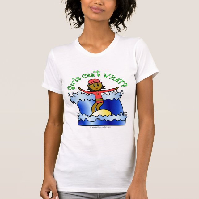 Dark Girl Surfer T Shirts (Front)