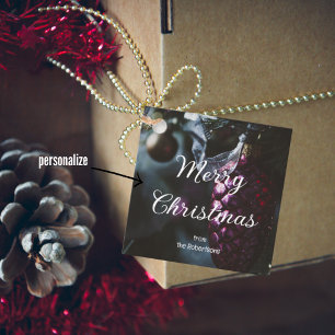 Dark glamour Christmas ornaments  Favour Tags