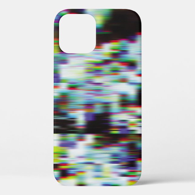 Dark glitch background, illustration. Black, blue, Case-Mate iPhone Case (Back)