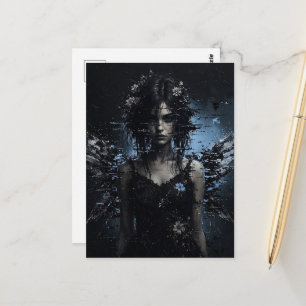 Dark Glitch Fairy Postcard