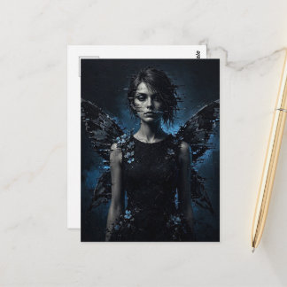 Dark Glitch Fairy Postcard