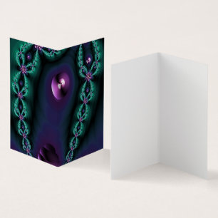 dark glowing fractal image business card