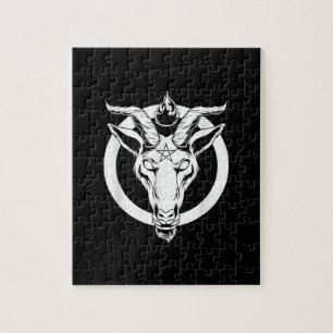 Dark Goat Baphomet, Satanic Lucifer Beelzebub Gift Jigsaw Puzzle