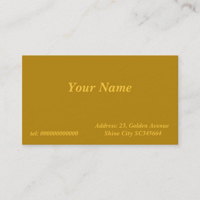 dark gold business card (Front)