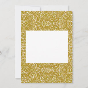 Dark gold geometric star wheel abstract art invitation
