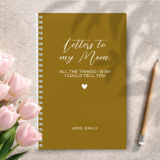 Dark Gold Grief Journal for Loss of Mother