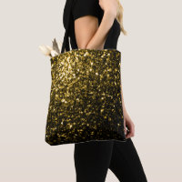 Dark gold shiny faux glitter sparkles