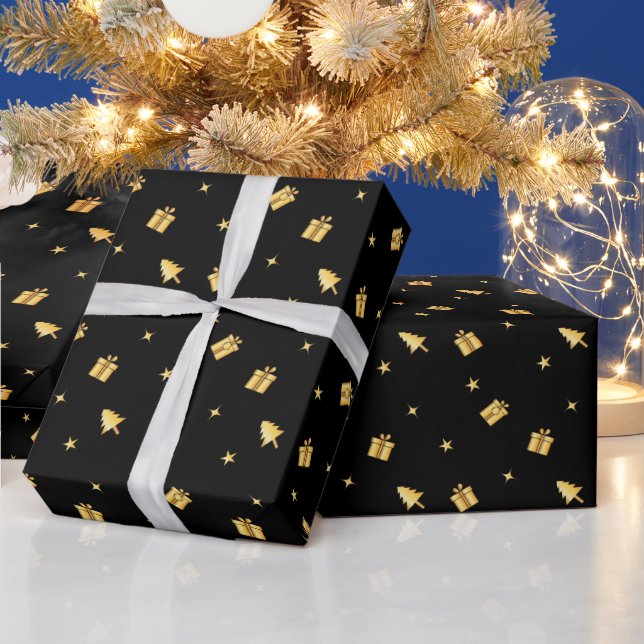 Dark golden  wrapping paper (Holidays)