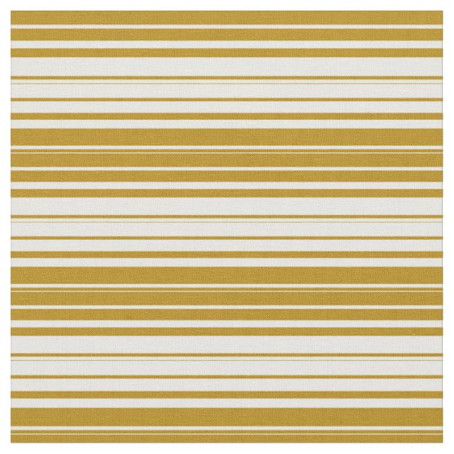 Dark Goldenrod and White Lines Fabric (Close Up)