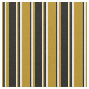 Dark Goldenrod, Black, and White Coloured Pattern Fabric