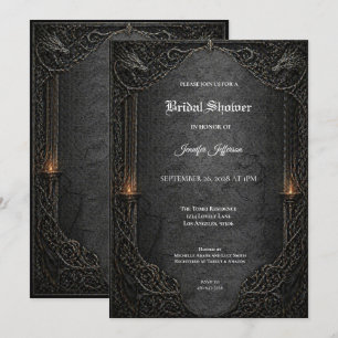 Dark GOT Gothic Bridal Shower invitation