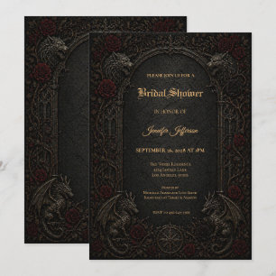 Dark GOT Gothic Bridal Shower invitation