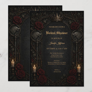 Dark GOT Gothic Bridal Shower invitation