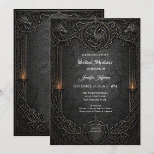 Dark GOT Gothic Bridal Shower invitation