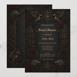 Dark GOT Gothic Bridal Shower invitation