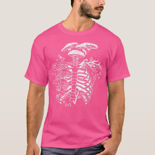 Dark Goth Mushroom Skeleton, Magical Mushroom Love T-Shirt