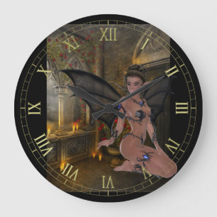Dark Goth Nymph  Wall Clock