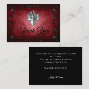 Dark Gothic Alternative Halloween wedding Card