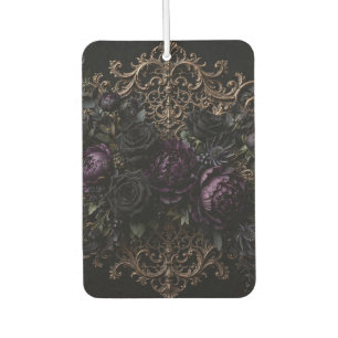 Dark Gothic Baroque Black Roses Placemat Car Air Freshener