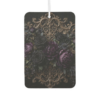 Dark Gothic Baroque Black Roses Placemat Car Air Freshener