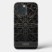 Dark Gothic Black & Bronze Filigree