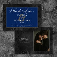 Dark Gothic Black Floral Satin Damask Blue Photo