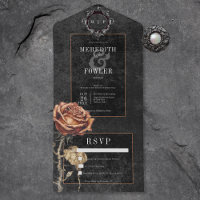 Dark Gothic Black & Grey Rust Rose No Dinner