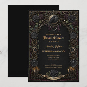 Dark Gothic Bridal Shower invitation