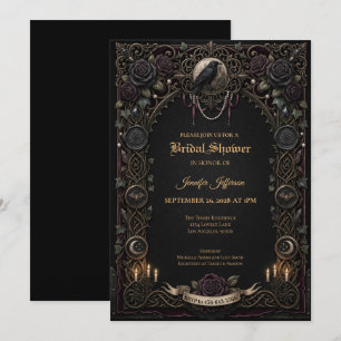 Dark Gothic Bridal Shower invitation