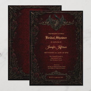 Dark Gothic Bridal Shower invitation