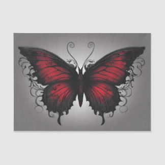Dark Gothic Butterfly Decoupage Tissue Paper