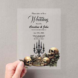 Dark Gothic Elegance. Stunning archway Acrylic Invitations