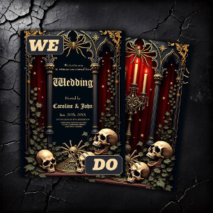 Dark Gothic Elegance. Stunning archway  Invitation