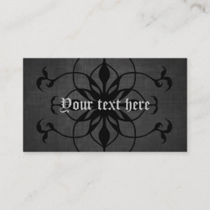 Dark Gothic flower business cards to personalise