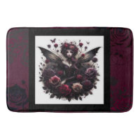 Dark Gothic Forest Fairy Floral Roses Burgundy