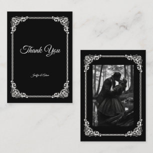 Dark Gothic Halloween wedding Card