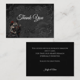 Dark Gothic Halloween wedding Card
