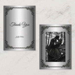 Dark Gothic Halloween wedding Card
