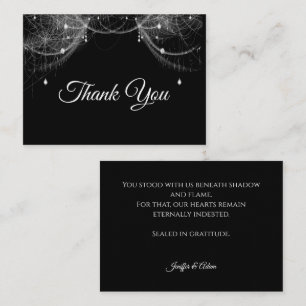 Dark Gothic Halloween wedding Card