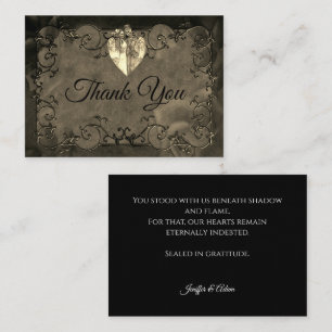 Dark Gothic Halloween wedding Card
