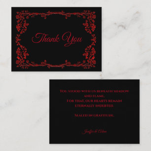 Dark Gothic Halloween wedding Card