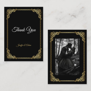 Dark Gothic Halloween wedding Card