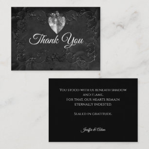 Dark Gothic Halloween wedding Card