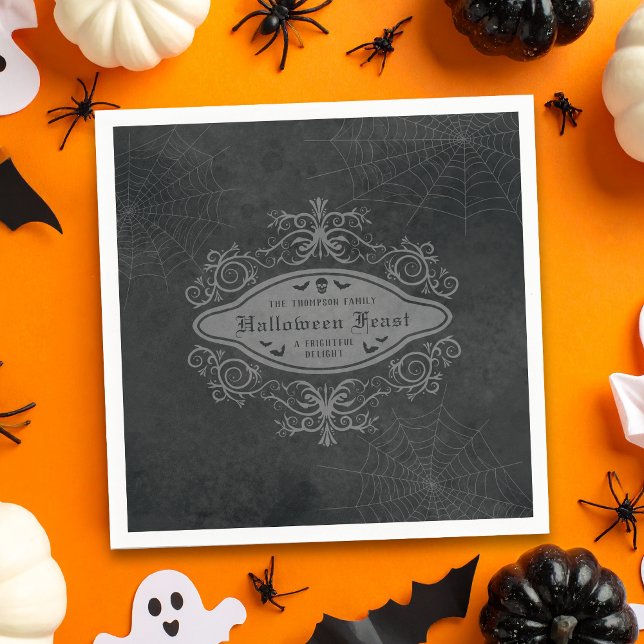 Dark Gothic Macabre Decorative Halloween Party Napkin (Creator Uploaded)