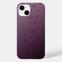 Dark Gothic Melody: Ombre Musical Notes Phone Case