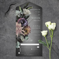 Dark Gothic Mysterious Muted Floral Blur Dinner
