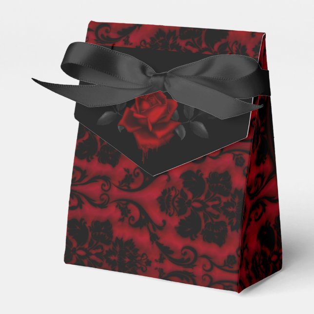 Dark Gothic Rose Favour Box (Front Side)
