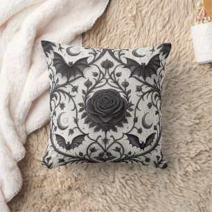 Dark Gothic Rose Pattern (3) Cushion