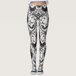 Dark Gothic Rose Pattern (3) Leggings